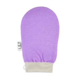 ليف القفاز الكوري لتقشير وإزالة الجلد الميت من الجسم ذو طبقه مزدوجه (PURPLE)
