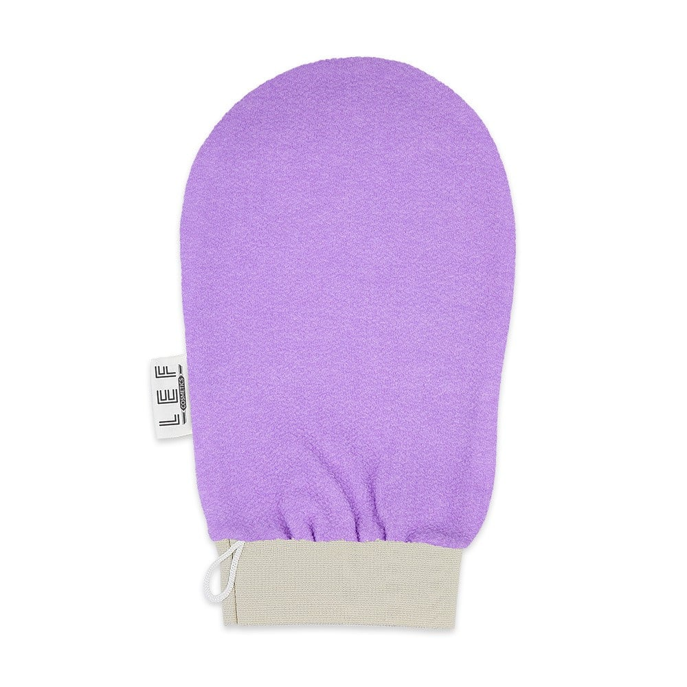 ليف القفاز الكوري لتقشير وإزالة الجلد الميت من الجسم ذو طبقه مزدوجه (PURPLE)